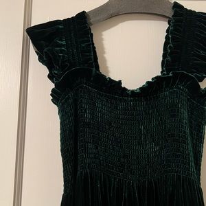 NWT Green velvet Ellie nap dress hill house